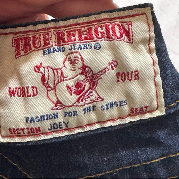 TRUE RELIGION BRAND JEANS “JOEY” boot cut flare Women's Blue Denim Pants 27 EUC - Picture 2 of 15